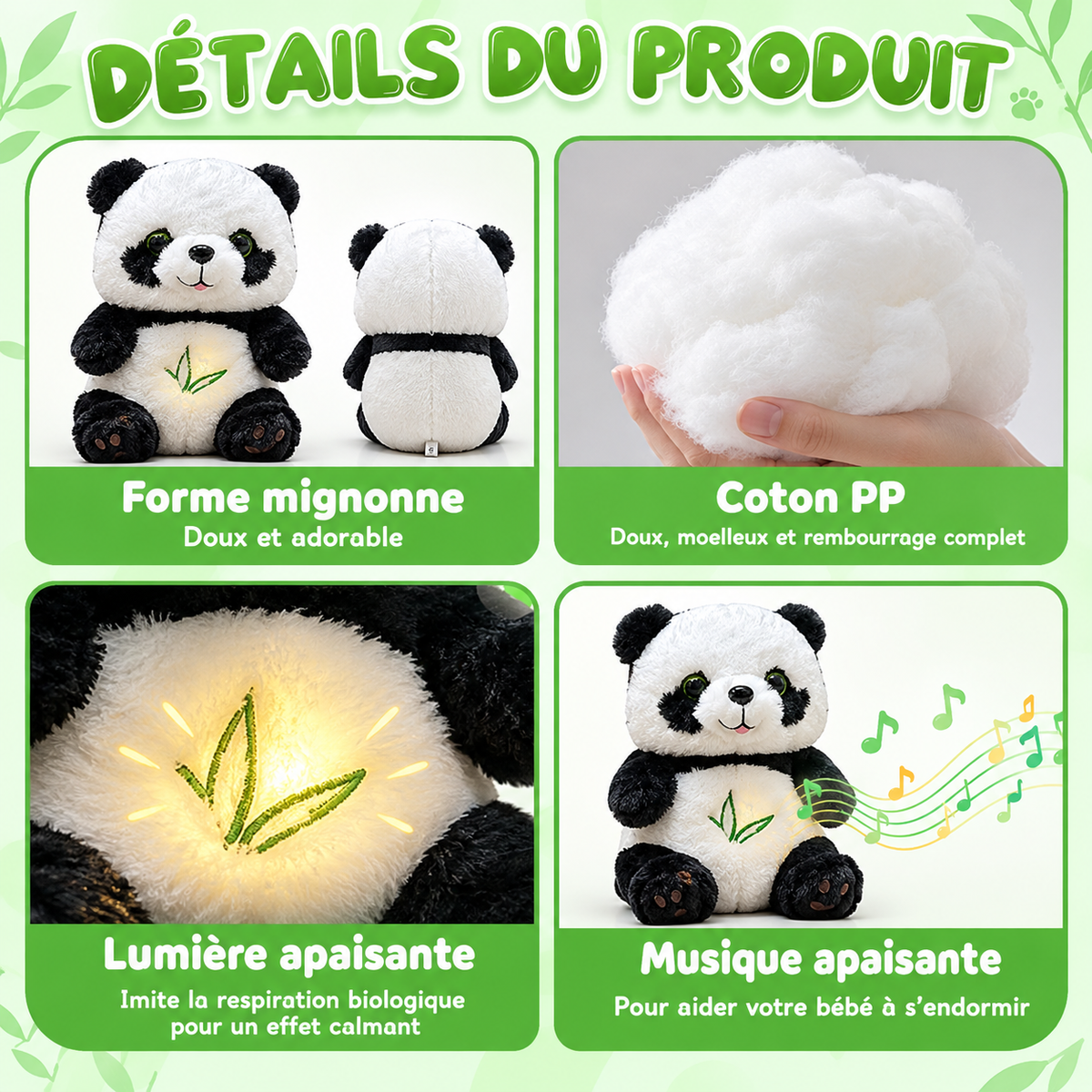 Peluche de panda anti-stress, anxiété